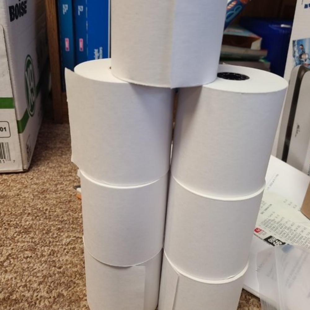 Calculator/Cash Register Paper Rolls-QTY 7 NWOT-2.75" x 128'